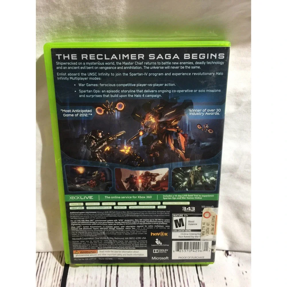 Halo 4 Microsoft XBOX 360 2 discs. No manual